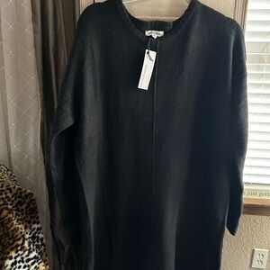Newbury Kustom Black Crew Neck Sweater Dress
